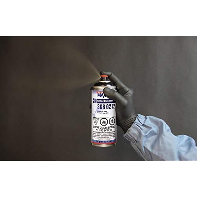SPRAY MAX 2K HOT ROD SATIN BLACK SPRAY PAINT,AUTOMOTIVE TOPCOAT WITH LONG LASTING AND DURABLE FINISH, HIGH CHEMICAL AND WEATHER RESISTANCE,2 PACK - Image 1